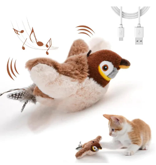 Interactive Flapping Bird Cat Toy