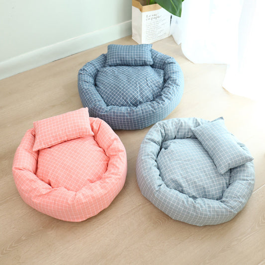 Round Cozy Pet Bed